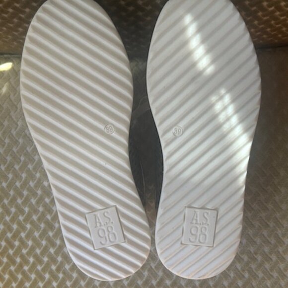 Free People AS98 Lucky Strike Metallic Gold Cushioned Leather Sneakers NEW 8.5 - Picture 8 of 16